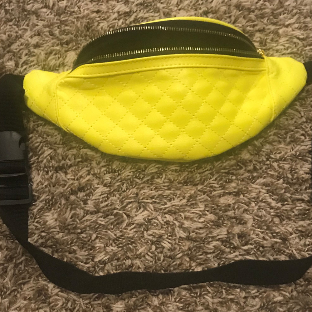 Quilted Neon Yellow Fanny Pack